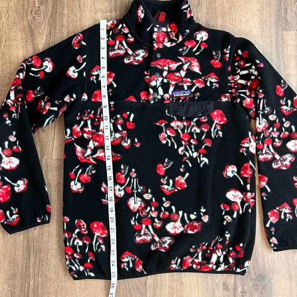 Rare Patagonia Black Mushroom Synchilla Fleece Jacket Vintage Sz S - Picture 3 of 12